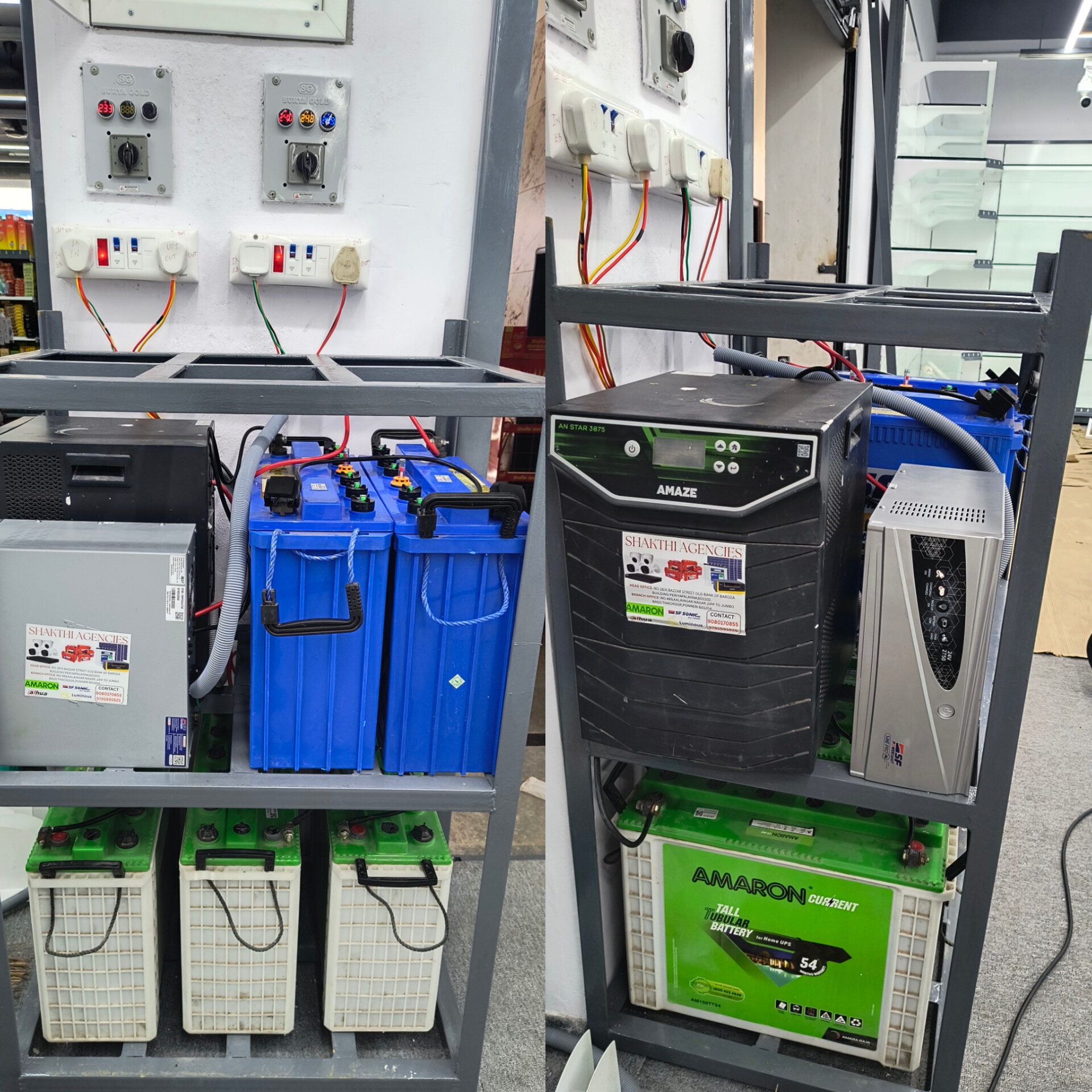 Inverter and battery rack installation